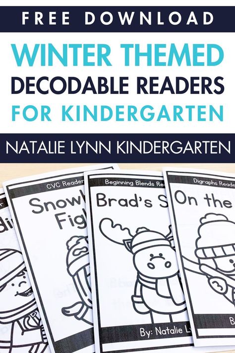 Grab this set of 4 free winter themed decodable readers for your kindergarten or first grade students. This adorable set of winter decodable decodable books includes themes you can use before or after winter break. These decodable books for kindergarten are Science of Reading aligned and focus on CVC words, digraphs, and beginning sounds. Grab these free decodable books for your winter themed reading groups, Science of Reading centers, and small groups here. Christmas Digraphs First Grade, Cvc Decoding Activities, Decodable Passages Kindergarten, Beginner Reader Books Free Printable, Winter Reading Activities Kindergarten, Christmas Kindergarten Reading Activities, Beginning Readers Activities, Kindergarten Decodable Readers, Decodable Readers Kindergarten Free Printable