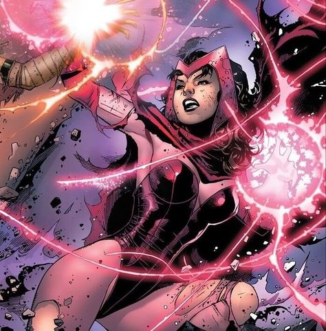 Scarlet Witch Costume, Scarlet Witch Comic, Marvel Heroines, Elizabeth Olsen Scarlet Witch, Scarlet Witch Marvel, Scarlett Witch, Marvel Comics Art, Witch Costume, Wanda Maximoff