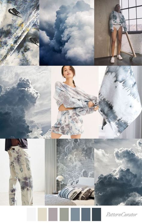 Fashion Design Inspiration Board, Mood Board Fashion Inspiration, Pattern Curator, Cloud Theme, Print And Pattern, Colors 2023, Colors Inspiration, Everyday Clothing, Color Trends Fashion