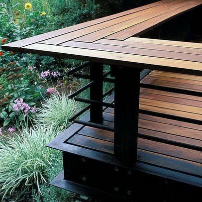 Contemporary Backyard, Modern Deck, Backyard Pergola, Deck With Pergola, Diy Deck, Decks Backyard, House With Porch, Backyard Deck, Pergola Plans