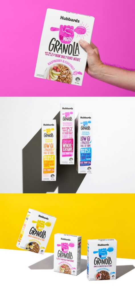 Creative Cereal Packaging Design, Muesli Packaging Design, Cereal Packaging Design Ideas, Cereal Box Packaging Design, Millet Packaging Design, Granola Package Design, Natural Food Packaging, Cereal Design Packaging, Cereal Logo Design