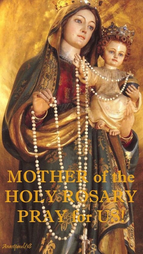 Thought for the Day - 12 October - Month of the Holy Rosary Blessed Mary, Religious Pictures, Mama Mary, Praying The Rosary, Divine Mother, Holy Rosary, Blessed Mother Mary, Child Jesus, The Virgin Mary