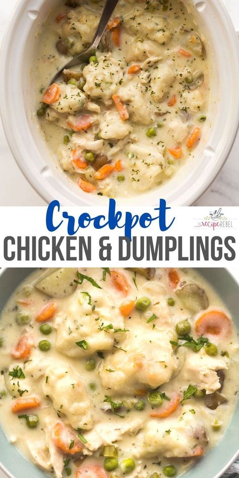 Crockpot Chicken Dumplings Recipes, Crockpot Chicken And Dumplings Dairy Free, Crockpot Chicken And Dumplings No Cream Of Chicken, Easy Crockpot Dumplings, Chicken And Dumpling Crockpot Easy, Crockpot Chicken Recipes Dumplings, Crockpot Chicken And Potatoes Easy, Chicken Stew And Dumplings Crockpot, Zesty Crockpot Chicken