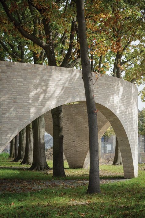 Pavilion Architecture, Brick Arch, Pavilion Design, Garden Pavilion, Landscape Elements, Brick Architecture, Architectural Section, Urban Fabric, Brick Walls