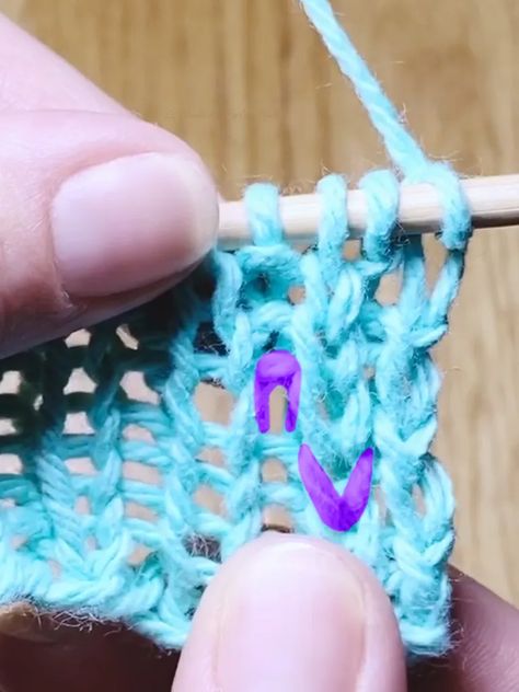 Knit vs Purl - How to Tell the Difference - PurlsAndPixels Purl Stitch, Bind Off, Letter V, Pull Through, Knit Stitch, Knitting Stitches, Knitting Needles, Free Knitting, Washing Clothes