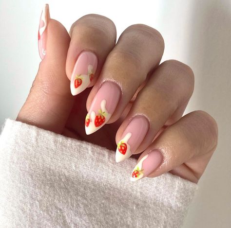 25 Juicy Fruit Nails Perfect for Spring & Summer Red Fruit Nails, Fruit Summer Nails, Fruit Salad Nails, Orange Fruit Nails, Summer Nails Fruit, Fruity Nails, Nails Fruit, Fruit Nail Designs