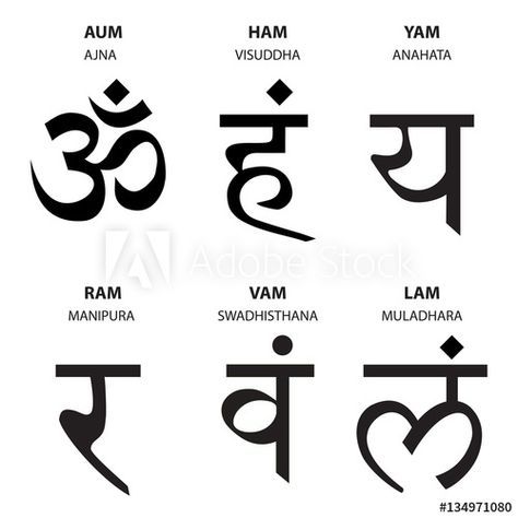 Chakra Sound Symbols - Sanskrit Letters Vectors - Buy this stock vector and explore similar vectors at Adobe Stock Sanskrit Symbols, Sanskrit Tattoo, Sahaja Yoga, Chakra Health, Yoga Symbols, Sanskrit Language, Yoga Kundalini, Sanskrit Mantra, Chakra Symbols