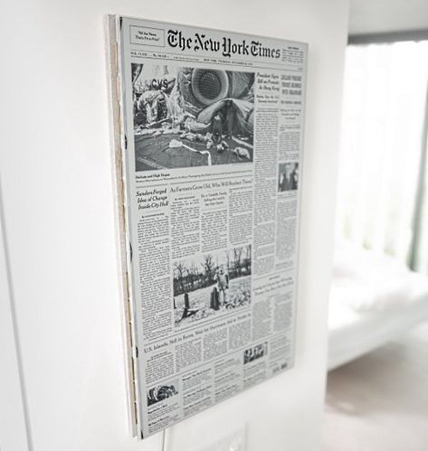 Displaying the front page of a newspaper on a large eInk display #eInk #ePaper #Newspapers @OZM @maxbraun « Adafruit Industries – Makers, hackers, artists, designers and engineers! Newspaper Clippings Display Ideas, Newspaper Frame Ideas, Framed Newspaper Articles, Newspaper Article Display, Newspaper Exhibition, Zine Aesthetic, Newspaper Display, Framed Newspaper, Newspaper Frame