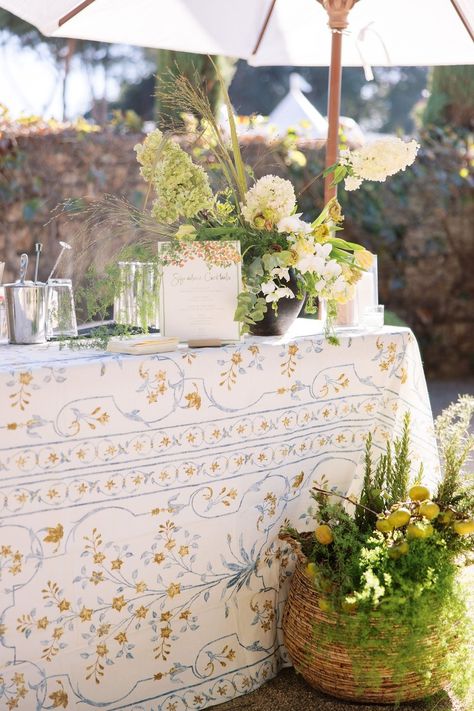 J+J | Provence in Ojai x Summer Wedding - twine events July Wedding Aesthetic, Spring Wedding Linens, Tuscan Summer Aesthetic, Mismatched Table Linens Wedding, Tuscany Wedding Inspiration, French Garden Party Wedding, Wedding Table Linen Ideas Color Palettes, Beach Villa Wedding, Summer 2025 Wedding