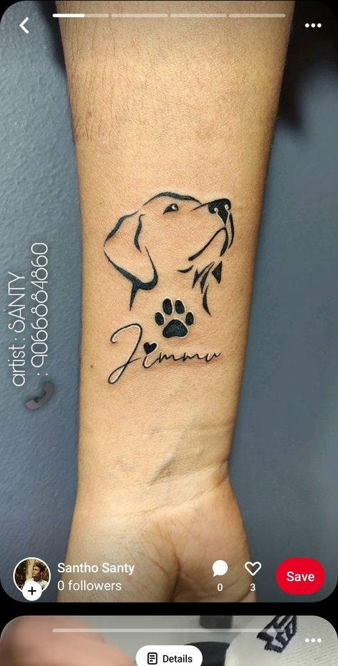 J Tattoo, Tribute Tattoos, Tattoos For Dog Lovers, Dog Memorial Tattoos, Pawprint Tattoo, Cool Wrist Tattoos, Hand Tattoos For Girls, Remembrance Tattoos, Paw Tattoo