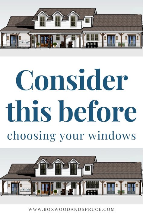 What Window Color to Choose? - Boxwood & Spruce Black And White Windows Mixed, Window Colors Frame, Tan Windows Interior, Exterior Paint Colors For House With White Windows, Cream Windows Exterior Color Schemes, Exterior Window Colors, Brown Exterior Windows, 2 Over 2 Windows Exterior, Interior Window Colors