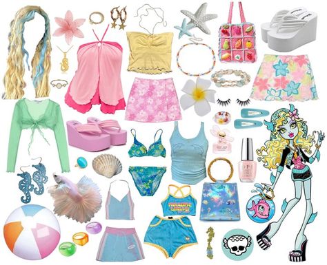 Tropical Outfits, No Ordinary Girl, H2o Mermaids, Coconut Dream, Barbie Summer, Tropical Outfit, Lagoona Blue, Mermaid Aesthetic, Gyaru Fashion