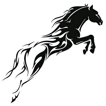 tribal horse tattoo design Horse Stencil, Horse Tattoo Design, Unique Tattoos For Men, Tier Tattoo, Flame Tattoos, Animal Stencil, Running Horse, Horse Tattoo, Horse Face