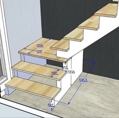 Stairs Sizes, سلالم حلزونية, درج السلم, Loft Staircase, Koti Diy, Tiny House Stairs, Building Stairs, Loft Stairs, Stairway Design