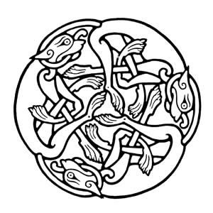 Celtic Spirte : Celtic Symbolism : The Celtic Hounds Celtic Hound, Three Wolves, Celtic Animals, Norse Design, The Book Of Kells, Celtic Artwork, Irish Wolfhounds, Ornamental Design, Viking Designs