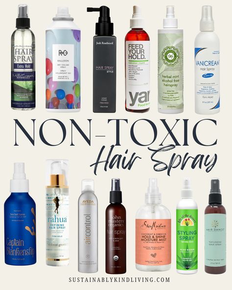 non toxic hair spray Non Toxic Hairspray, Nontoxic Hair Products, Non Toxic Curly Hair Products, Non Toxic Hair Products, Nontoxic Living, Natural Hair Spray, Toxic Makeup, Nontoxic Cleaning, Beauty Myth