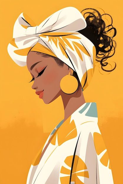 Photo beautiful young darkskinned woman ... | Premium Photo #Freepik #photo Woman Writing Illustration, Flat Design Illustration Characters, Working Woman Illustration, Illustration Styles Inspiration, Woman Illustration Drawing, Aesthetic Woman Illustration, Modern Painting Ideas, Bgm Images, Drawing Woman Face