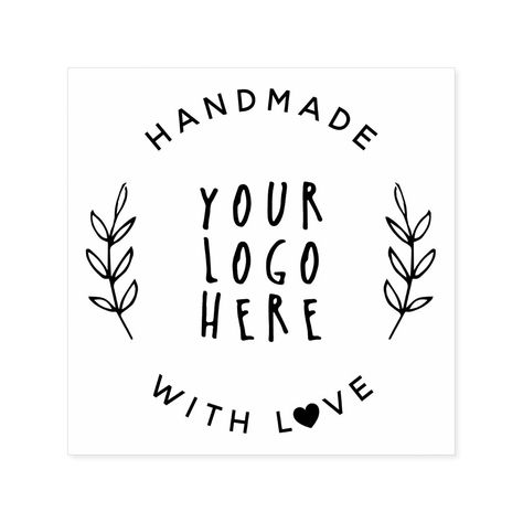 Handmade With Love Small Business Branding Logo Self-inking Stamp Gender: unisex. Age Group: adult. Handmade Stamps Logo, Handmade By Logo, Handmade With Love Logo, Business Logo Stamp, Small Business Logo Design, Handmade Logo, Logo Desing, Business Stamps, Logo Samples