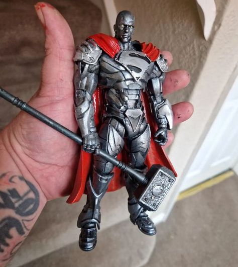 Arrow figure Customs on Instagram: "Custom Mcfarlane Steel #generalzod #blackmanta #batgirl #batman #aquaman #shazam #blackadam #batman #mcfarlanetoys #mcfarlanedcmultiverse #justiceleague #manofsteel #superman #henrycavill #customactionfigures #actionfigures #custom #actionfigure #dccomics #actionfigurecustoms #actionfigurecollectionz" Superman Action Figure, Dc Comics Action Figures, General Zod, Dc Figures, Dc Rebirth, Black Manta, Batman Figures, Mcfarlane Toys, Custom Action Figures