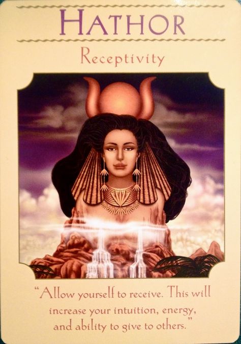 Hathor; Goddess Guidance Oracle Cards; Doreen Virtue Goddess Guidance Oracle, Angel Oracle Cards, Oracle Card Reading, Angel Guidance, Doreen Virtue, Oracle Tarot, Angel Messages, Angel Cards, Egyptian Goddess