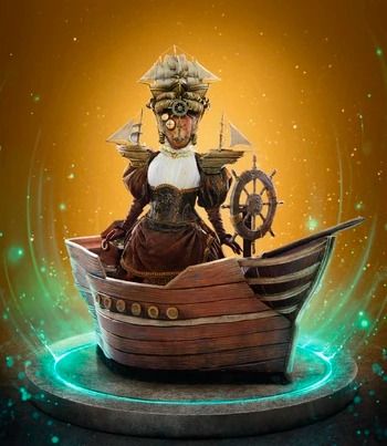 Ship | The Masked Singer Wiki | Fandom Wooden Pirate Ship, Sherlock Hound, Themed Nights, The Pirates Of The Caribbean, Artem Chigvintsev, Singer Costumes, The Masked Singer, Jenny Mccarthy, Robin Thicke