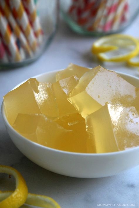 Lemon Desserts Healthy, Homemade Jello, Jello Recipe, Food Basics, Starbucks Lemon Loaf, Recipe Copycat, Nourishing Recipes, Kid Lunches, Lemon Jello