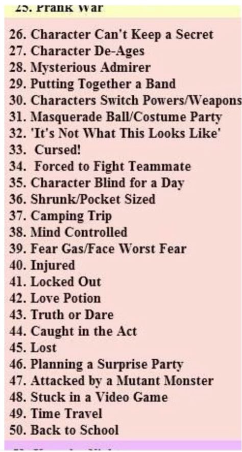 Pick a number 1-100 and BOOM writing prompt part 2 Roleplay Ideas Plots, Ideas For Roleplay, Rp Prompts, Pick A Number, Writer Humor, Roleplay Ideas, Oc Bases, Prompt List, Blouse Design Ideas