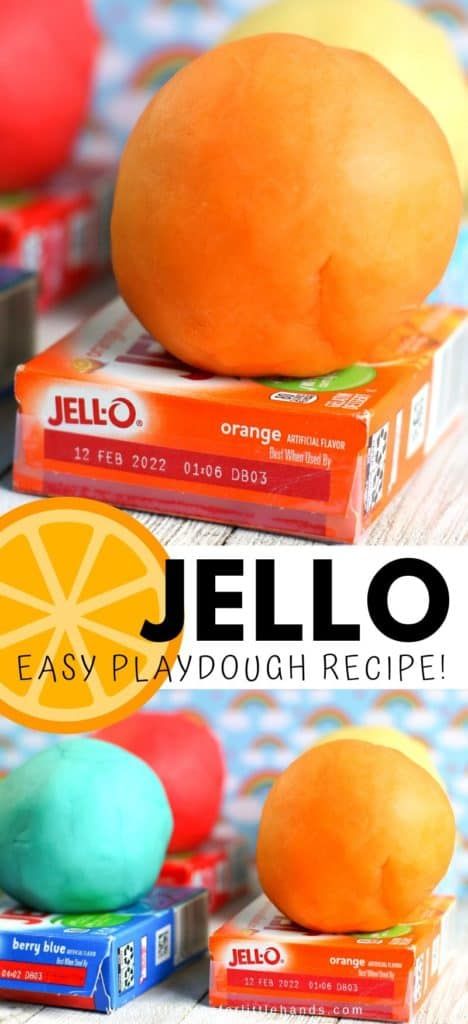 Playdough With Cream Of Tartar, Jello Playdough Recipe, Jello Playdough, Easy Homemade Playdough, Homemade Jello, Sensory Play Recipes, Easy Playdough Recipe, Cooked Playdough, How To Make Jello