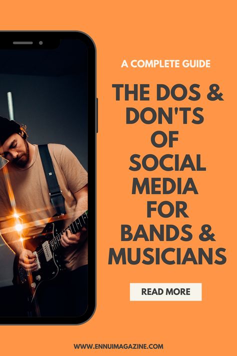 Social media is essential for bands and musicians in today’s digital age. Social media provides a platform for artists to connect with their fans, promote their music, and build their brand.  Through social media, bands and musicians can share their music, promote upcoming shows and tours, and share behind-the-scenes content, providing a glimpse into their lives and creative process. Live Music Advertisement, Band Promotion Ideas, Band Social Media Post, Social Media For Musicians, Musician Marketing, Band Marketing, Band Social Media, Austin Miller, Instagram Content Calendar