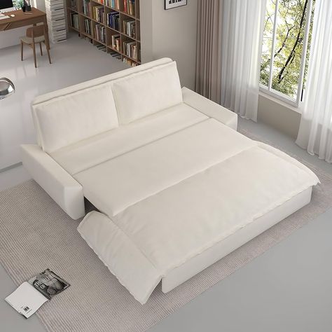 Amazon.com: Neylory 63.8" Queen Pull Out Sofa Couch Bed, 3 in 1 Convertible Sleeper Sofa with Side Storage, Velvet Loveseat Recliner for Living Room, Apartment, Small Space, Beige : Home & Kitchen Comfy Futon, Queen Size Sofa Bed, Beige Sofas, Modern Velvet Sofa, Loveseat Couch, Velvet Sofa Bed, Chic Sofa, Couch For Living Room, Pull Out Couch