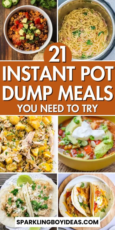 Looking for easy and convenient weeknight dinners? Try these delicious instant pot dump meals! With instant pot dump and go recipes, you can enjoy hassle-free cooking. From one-pot wonders to freezer-friendly recipes, these instant pot dump recipes are perfect for busy weeknights. Prepare your ingredients, dump them into the Instant Pot, and let it work its magic. Enjoy cheap and easy meals without the fuss. Discover the joy of dump and cook with these time-saving recipes. Instant Pot Dump Meals, Instant Pot Dump Recipes, Dump Dinner Recipes, Cheap Instant Pot, Instant Pot Soups, Instant Pot Dump, Instant Pot Dinners, Instant Pot Freezer, Instant Pot Freezer Meals