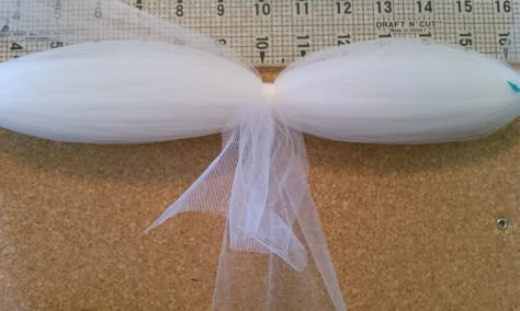 After I saw the price of tulle bows ($7.99 for one bow!), I decided to buy tulle and make them myself.     I made two sizes: large bows t... Wedding Bows Diy, Tule Bows, Wedding Arch Tulle, Church Pew Decorations, Tulle Pompoms, Tulle Pew Bows, Pew Bows Wedding, Pew Decorations, Wedding Church Decor