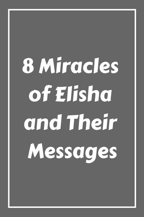 Explore the transformative power of the Miracles of Elisha and their profound messages for spiritual renewal and trust in life’s journey. Miracles In The Bible, Reading Bible, Daily Challenges, Seeking God, Let God, Tough Times, Finding Peace, Trust God, New Beginnings