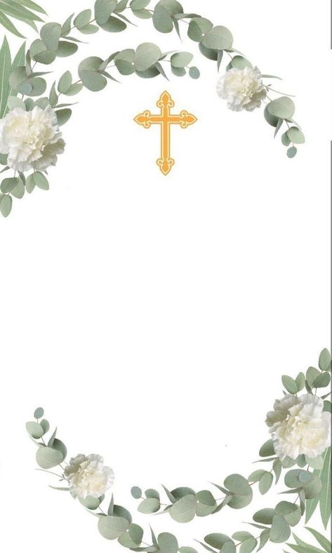 Baptismal Invitation Template Blank, Decoration Communion, Recuerdos Primera Comunion Ideas, Confirmation Party, Invitation Layout, First Communion Decorations, Communion Decorations, Diy Photo Backdrop, Confirmation Invitations