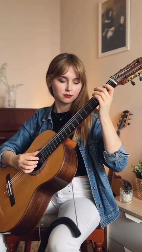 Guitar World on Reels | Classical Guitar Lessons, Musician Photography, Easy Guitar Songs, Music Genius, Acoustic Guitar Music, Music Tutorials, Guitar Riffs, Guitar Girl, Female Guitarist