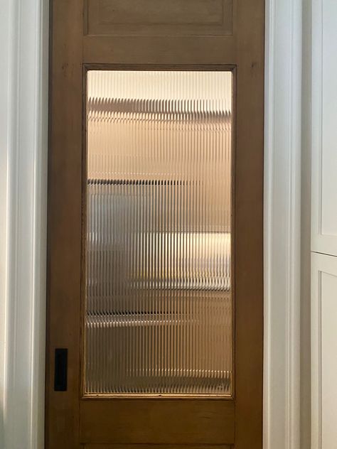 Reeded Glass Pocket Door, Reeded Glass Pantry Door, Fluted Glass Pocket Door, Reed Glass Door, Reeded Glass Door, Glass Pocket Door, Glass Pocket Doors, Glass Door Design, Glass Pantry Door