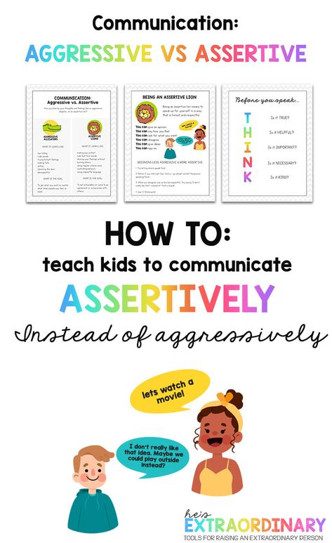 Assertive Communication Worksheet, Friendship Skills, Communication Activities, Assertive Communication, Kids Worksheets, Elementary School Counseling, How To Teach Kids, Healthy Communication, Parenting Strategies