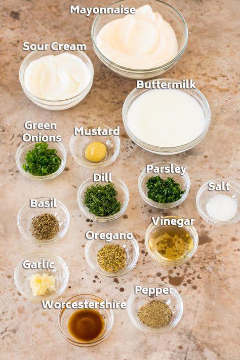 Mayonnaise Dressing Recipes, How To Make Ranch Dressing, Flavored Mayo Recipes, Ranch Dressing With Sour Cream, Buttermilk Ranch Dressing Recipe Homemade, Home Made Ranch Dressing, Homemade Ranch Dressing No Buttermilk, Homemade Buttermilk Ranch Dressing Easy, Easy Buttermilk Ranch Dressing