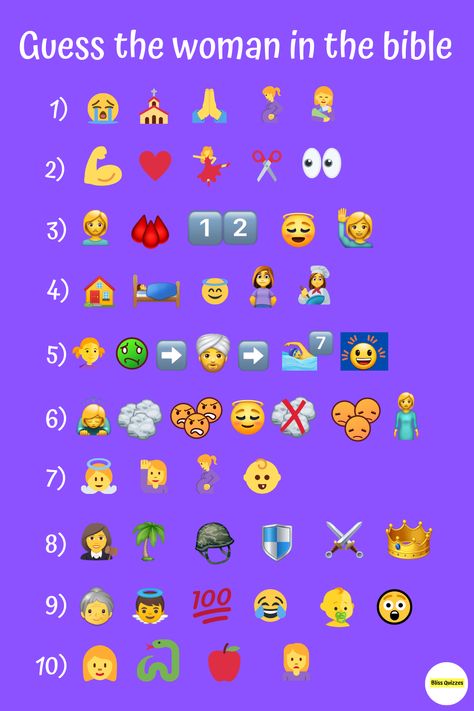 Guess the woman in the bible - Bible emoji quiz 😀 Who is the bible character emoji quiz 🤔 Guess the woman bible character emoji quiz 😊 Enjoy the bible character emoji bible trivia quiz with answers. Who am I emoji name quiz. Great quiz for emoji bible games with answers. Who is the woman in the bible quiz #emojibiblequiz #whoami #bibleemojiquiz Who Am I Bible Game, Emoji Bible Characters, Bible Characters Emoji Quiz, Guess Who Bible Characters, Bible Emoji Game, Bible Board Games Diy, Bible Emoji Quiz, Bible Quiz Games With Answers, Guess The Bible Character Emoji