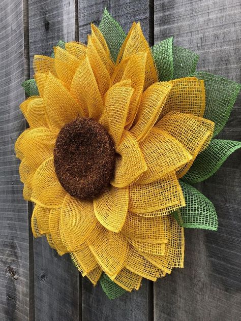 Images By Ashley On Burlap Mesh Sunflower Wreath 9A1 How To Make A Sunflower Wreath Deco Mesh, Fall Mesh Wreaths Cross, Pull Through Mesh Wreath Tutorial Flower, Primitive Sunflower Wreath, Fall Mesh Wreaths With Flowers, Pineapple Sunflower Wreath, Maicei Wreaths, Fall Deco Mesh Wreath Flower, Sunflower Clothespin Wreaths