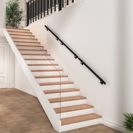 Handrail For Indoor Stairs, Plexiglass Stair Railing, Hand Rail For Stairs, Hand Railings For Stairs Indoor, Railings For Stairs Indoor, Indoor Railings For Stairs, Stair Railing Steel, Metal Railings Indoor, Stair Railings Metal