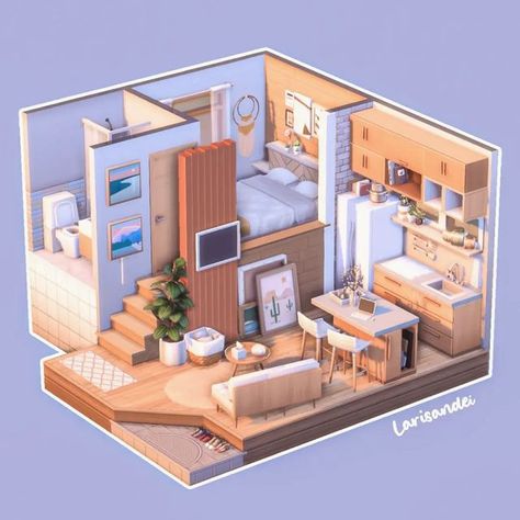 Sims4 Inspiration House, Sims House Mansions, Sims 4 Lofts, Sims 4 Loft House Base Game, Sims 4 Houses Room Ideas, Things To Build In Sims 4, Fun Sims 4 Builds, Sims 4 Bedroom Inspiration, Loft House Sims 4