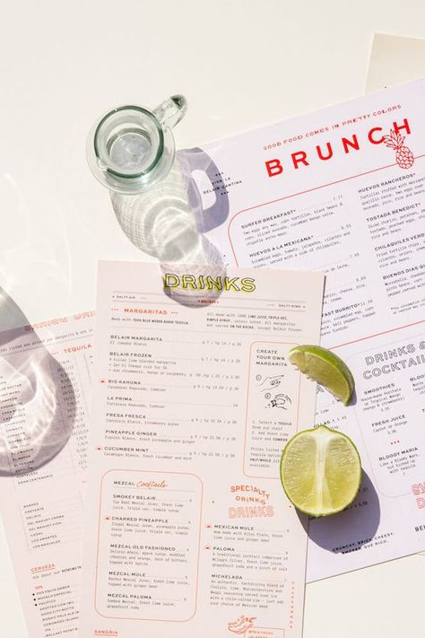 Menu Design Layout, Restaurant Graphics, Bar Restaurant Design, Architecture Restaurant, Menu Design Inspiration, Visuell Identitet, Menue Design, Menu Layout, Mexican Restaurants