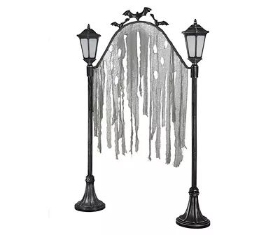 Halloween Decor for Your Porch or Yard | Big Lots Halloween Carport Decorations, Halloween Cemetery Entrance, Grave Yard Halloween Decorations, Halloween Archway Entrance, Graveyard Halloween Yard, Halloween Archway Diy, Outdoor Halloween Decor Front Yards, Haunted House Halloween Decor, Halloween Archway