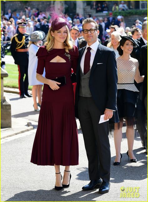 'Suits' Cast Arrives for Royal Wedding to Support Meghan Markle Royal Wedding Guests Outfits, Royal Wedding Outfits, Jacinda Barrett, Meghan Markle Suits, Harry And Meghan Wedding, Princ Harry, Harry Wedding, Gina Torres, Gabriel Macht