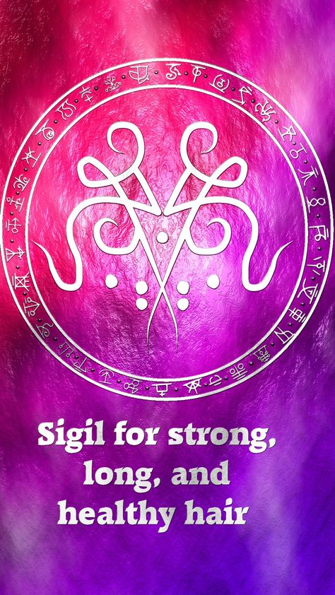 Sigil Magic For Love, Sigil Symbols, Wolf Of Antimony, Long And Healthy Hair, Magick Symbols, Rune Symbols, Wiccan Symbols, Long Healthy Hair, Healing Codes