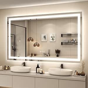 Light up mirror vanity