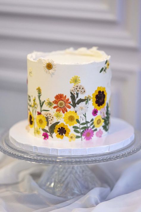 The Garden Party Cake — ECBG Cake Studio Toddler Tea Party Birthday, Pressed Flower Cake, Cottagecore Cake, Garden Party Cake, Garden Party Cakes, Cake Decorating Equipment, Wildflower Wedding Theme, Vanilla Bean Cakes, Belgium Chocolate