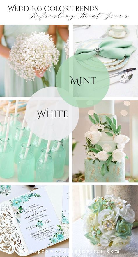 Wedding Colors Mint Green, Mint Color Wedding Theme, Mint Green Theme Wedding, Mint Green Wedding Invitations, Mint Green Wedding Theme Color Schemes, Mint Wedding Theme, Mint Wedding Colors, Mint Green Theme, Mint Green Wedding Theme