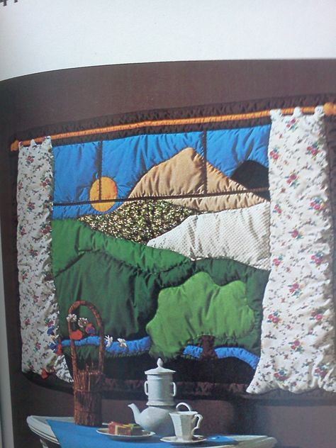 70's quilts were RAD! Patchwork Quilting, Homes And Gardens, Better Homes And Gardens, Better Homes, Interior Decoration, The Wall, Quilting, Wall Hanging, Interior Design